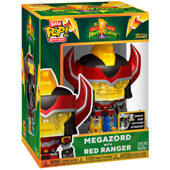 FIGURA BITTY BOTS MIGHTY MORPHIN POWER RANGERS MEGAZORD WITH RED RANGER image 1