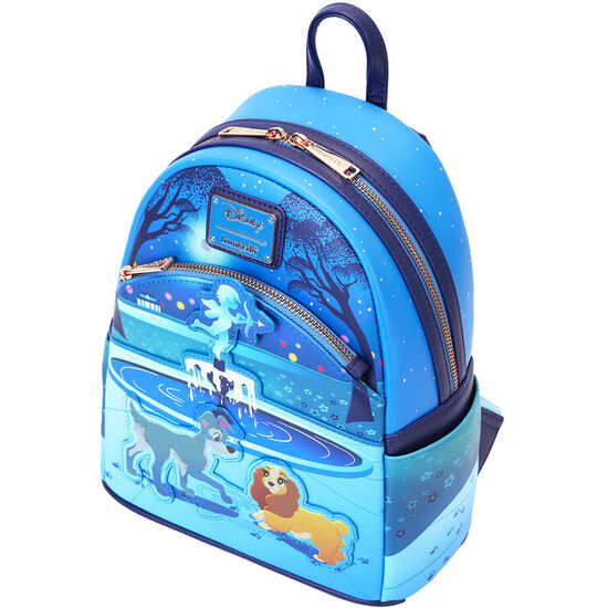 MOCHILA 70TH ANNIVERSARY LA DAMA Y EL VAGABUNDO DISNEY LOUNGEFLY 26CM image 2