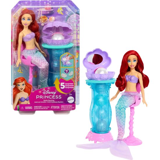 MUÑECA ARIEL CON TOCADOR PRINCESAS image 0