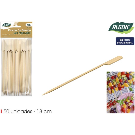 SET-50 PINCHO BAMBU AGARRADOR 180MM ALGON image 1