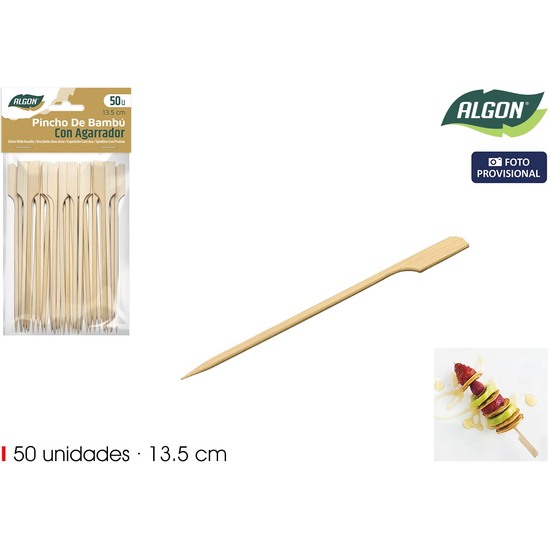 SET-50 PINCHO BAMBU AGARRADOR 135MM ALGON image 1
