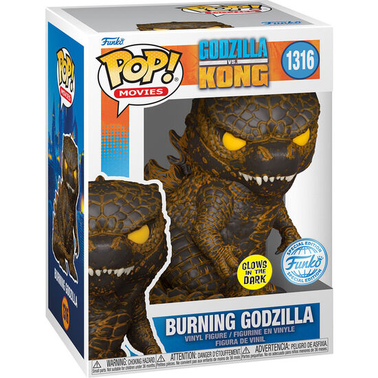FIGURA POP GODZILLA VS KONG BURNING GODZILLA EXCLUSIVE image 0