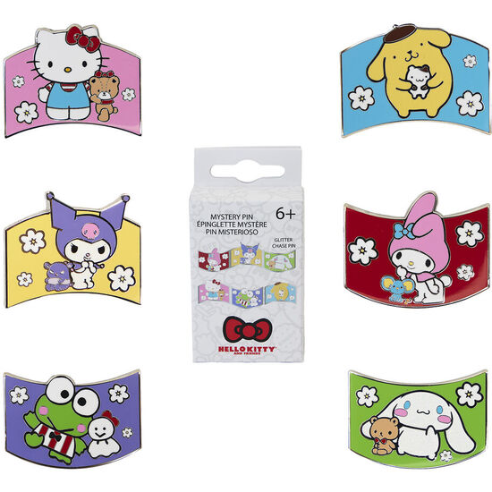 BLIND BOX MYSTERY ENAMEL PIN HELLO KITTY AND FRIENDS LOUNGEFLY SURTIDO image 0