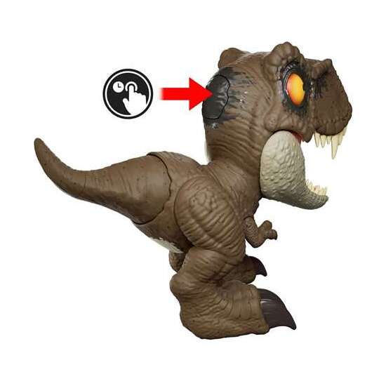FIGURA DINOSAURIO JURASSIC WORLD ROAR COMMAND T-REX CON SOIDOS. 21,59X22,23X10,16 CM image 4