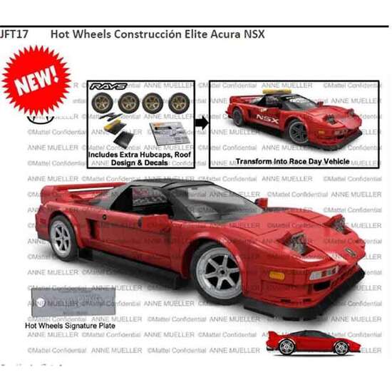 COCHE HOT WHEELS ELITE ACURA NSX PARA CONSTRUIR Y PERSONALIZAR. image 0