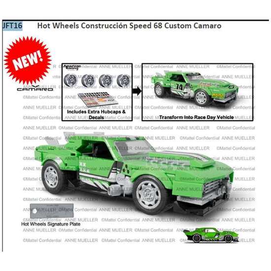 COCHE HOT WHEELS SPEED 68 CAMARO PARA CONSTRUIR Y PERSONALIZAR.ESCALA 1:12 image 0