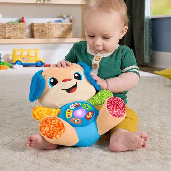 PELUCHE PERRITO FISHER-PRICE RÍE Y APRENDE CON LUCES Y SONIDOS. 30,48X25,40X13,34 CM image 4