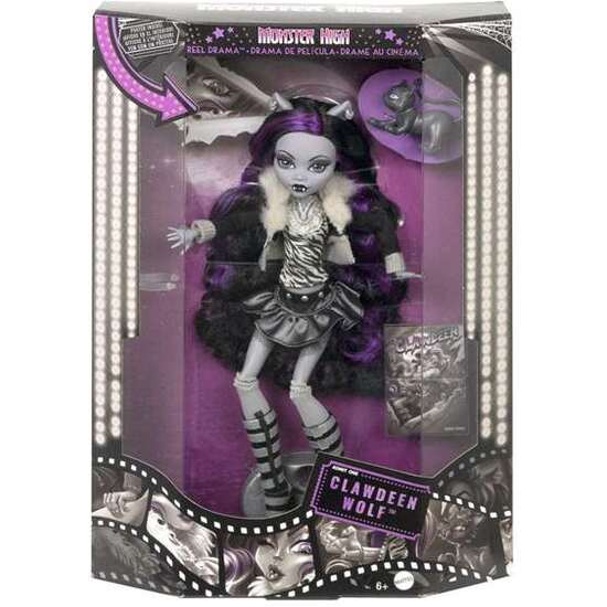 MUÑECA MONSTER HIGH REEL DRAMA CLAWDEEN EN BLANCO Y NEGRO. image 0