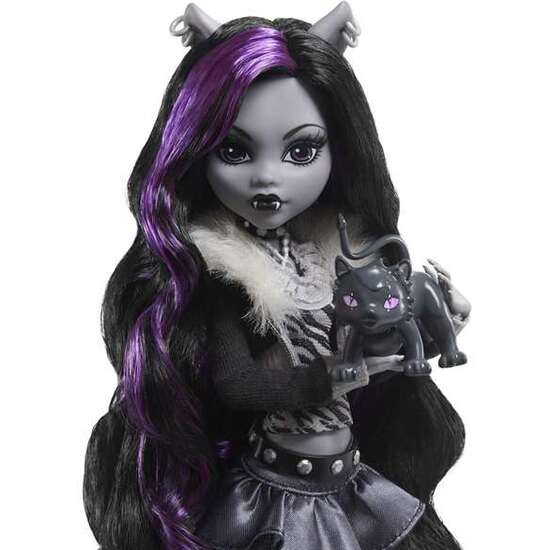 MUÑECA MONSTER HIGH REEL DRAMA CLAWDEEN EN BLANCO Y NEGRO. image 3