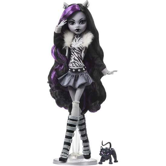 MUÑECA MONSTER HIGH REEL DRAMA CLAWDEEN EN BLANCO Y NEGRO. image 4