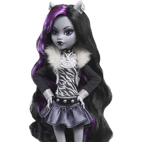 MUÑECA MONSTER HIGH REEL DRAMA CLAWDEEN EN BLANCO Y NEGRO. image 5