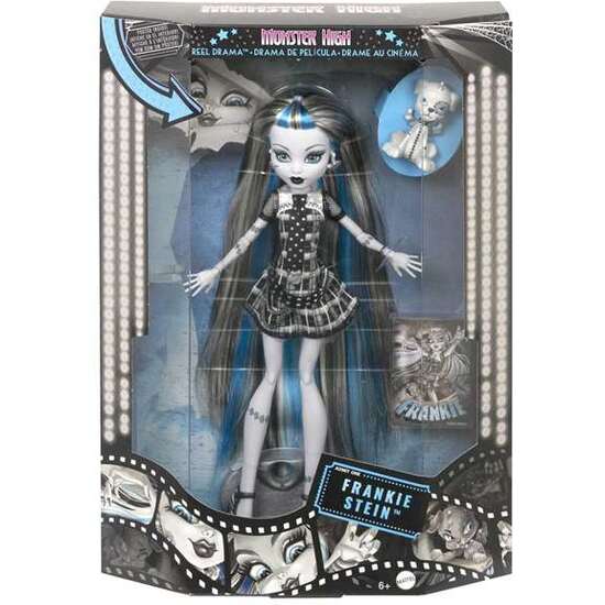 MUÑECA MONSTER HIGH REEL DRAMA FRANKIE EN BLANCO Y NEGRO. image 0