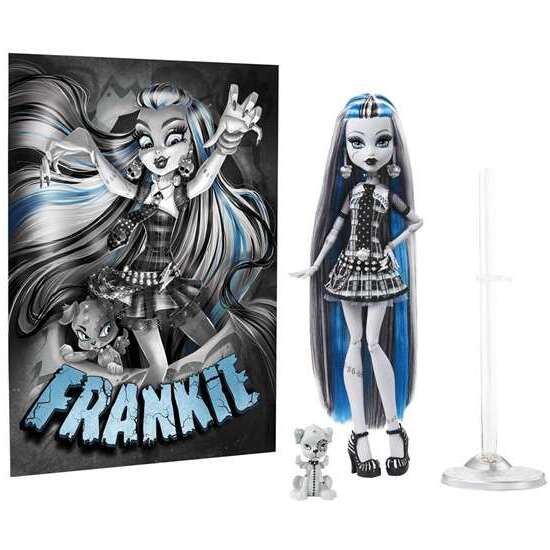 MUÑECA MONSTER HIGH REEL DRAMA FRANKIE EN BLANCO Y NEGRO. image 4