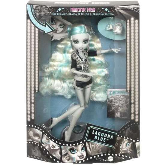 MUÑECA MONSTER HIGH REEL DRAMA LAGOONA EN BLANCO Y NEGRO. image 0