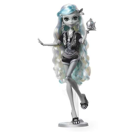 MUÑECA MONSTER HIGH REEL DRAMA LAGOONA EN BLANCO Y NEGRO. image 2