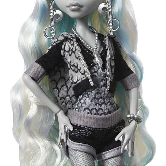 MUÑECA MONSTER HIGH REEL DRAMA LAGOONA EN BLANCO Y NEGRO. image 4