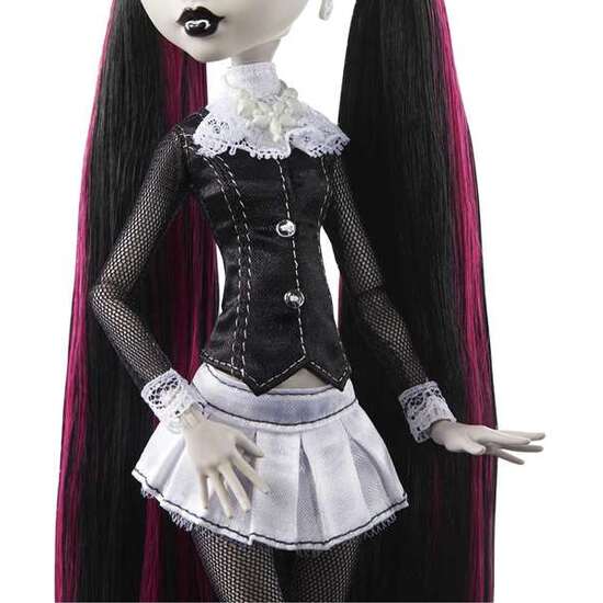MUÑECA MONSTER HIGH REEL DRAMA DRACULAURA EN BLANCO Y NEGRO. image 5