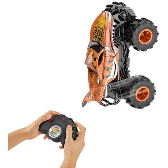 COCHE RADIO CONTROL HOT WHEELS MONSTER TRUCKS TIGER SHARK 2.4 GHZ ESCALA 1:24. image 2