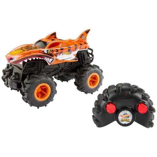 COCHE RADIO CONTROL HOT WHEELS MONSTER TRUCKS TIGER SHARK 2.4 GHZ ESCALA 1:24. image 3