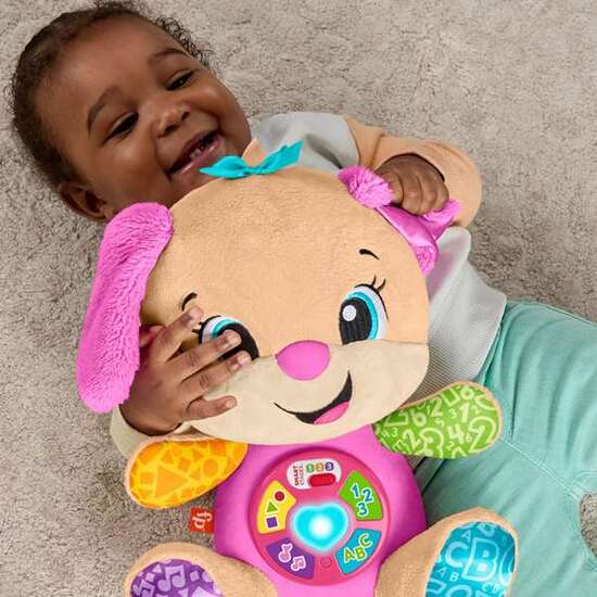 PELUCHE PERRITA FISHER-PRICE RÍE Y APRENDE CON LUCES Y SONIDOS. 30,48X25,40X13,34 CM image 1