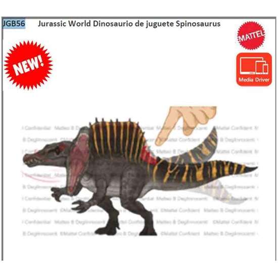 FIGURA DINOSAURIO JURASSIC WORLD SPINOSAURUS 25,40X55,83X11,43 CM image 0