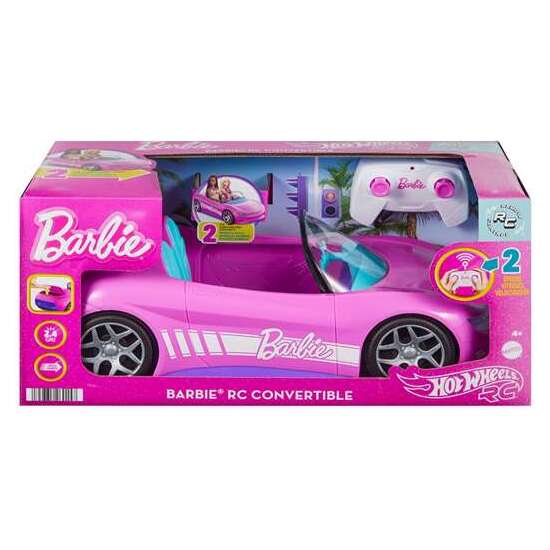 COCHE RADIO CONTROL DESCAPOTABLE BARBIE ROSA. 2.4 GHZ. image 0
