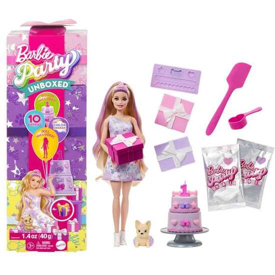 MUÑECA BARBIE PARTY REVEAL. MUÑECA MORADA CON SORPRESAS image 3