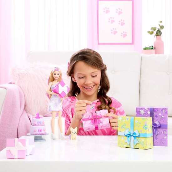 MUÑECA BARBIE PARTY REVEAL. MUÑECA MORADA CON SORPRESAS image 4