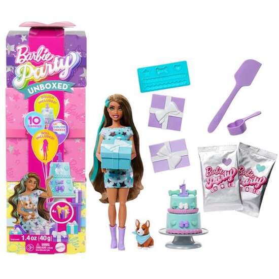 MUÑECA BARBIE PARTY REVEAL. MUÑECA AZUL CON SORPRESAS. image 2
