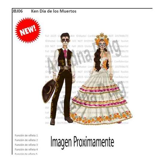 MUÑECO KEN DÍA DE LOS MUERTOS. image 0