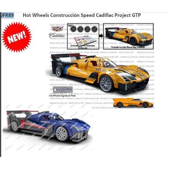 COCHE HOT WHEELS SPEED CADILLAC PROJECT GTP. PARA CONSTRUIR Y PERSONALIZAR. image 0
