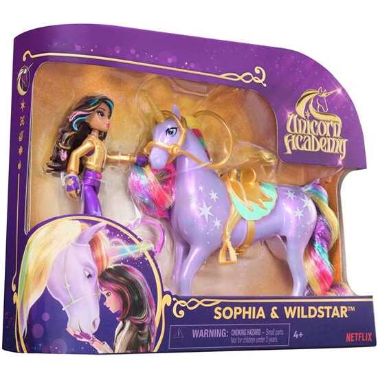 MUÑECA ARTICULADA SOHPIA 11 CM Y UNICORNIO WILDSTAR DE 12 CM. INCLUYE CEPILLO PARA EL CUIDADO DEL PELO. image 1