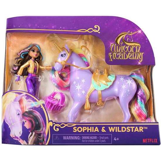 MUÑECA ARTICULADA SOHPIA 11 CM Y UNICORNIO WILDSTAR DE 12 CM. INCLUYE CEPILLO PARA EL CUIDADO DEL PELO. image 2
