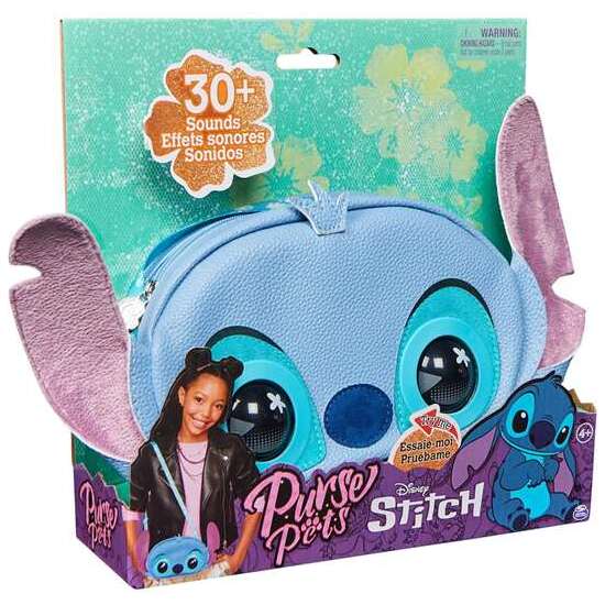 BOLSO STITCH CON MÁS DE 30 REACCIONES Y SONIDOS AUTENTICOS. 22,86X23,18X6,99 CM image 6