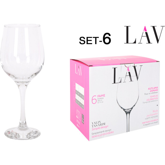 SET 6 WINE CUP 400CC  image 0