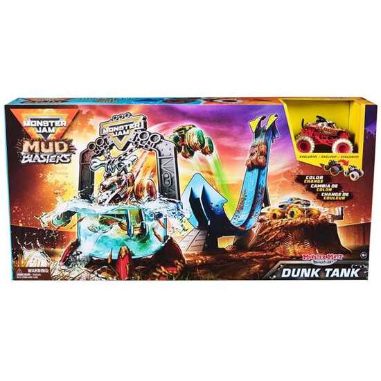 PISTA LAVADERO MONSTER JAM DE MUD BLUSTER. INCLUYE UN VEHICULO ESCALA 1:64. image 0