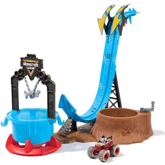 PISTA LAVADERO MONSTER JAM DE MUD BLUSTER. INCLUYE UN VEHICULO ESCALA 1:64. image 1