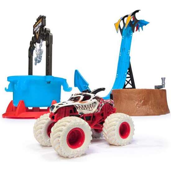 PISTA LAVADERO MONSTER JAM DE MUD BLUSTER. INCLUYE UN VEHICULO ESCALA 1:64. image 2