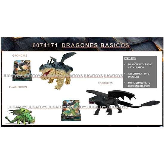 DRAGONES BÁSICOS 20.32X17,78X7,59 CM - MODELOS SURTIDOS image 0