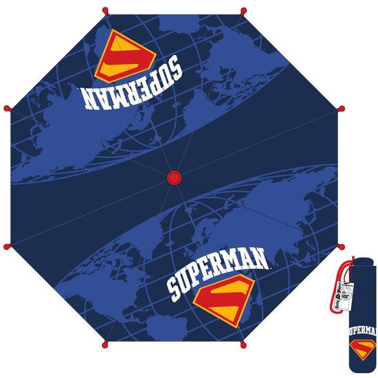 PARAGUAS MANUAL PLEGABLE ADULTO SUPERMAN image 0