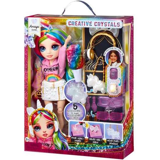 MUÑECA RAINBOW HIGH CRYSTAL FASHION DOLL- AMAYA 30 CM. CON 5 ACCESORIOS Y UN ANILLO PARA TI image 2