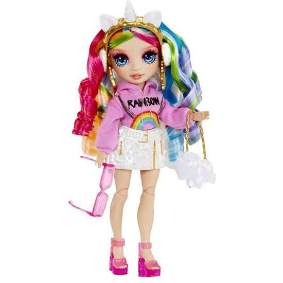 MUÑECA RAINBOW HIGH CRYSTAL FASHION DOLL- AMAYA 30 CM. CON 5 ACCESORIOS Y UN ANILLO PARA TI image 5