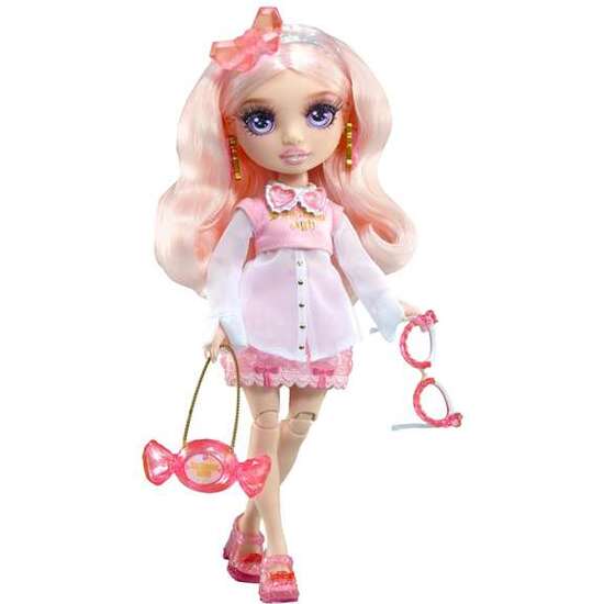 MUÑECA RAINBOW HIGH CRYSTAL FASHION DOLL- BELLA 30 CM .CON 5 ACCESORIOS Y UN ANILLO PARA TI image 2