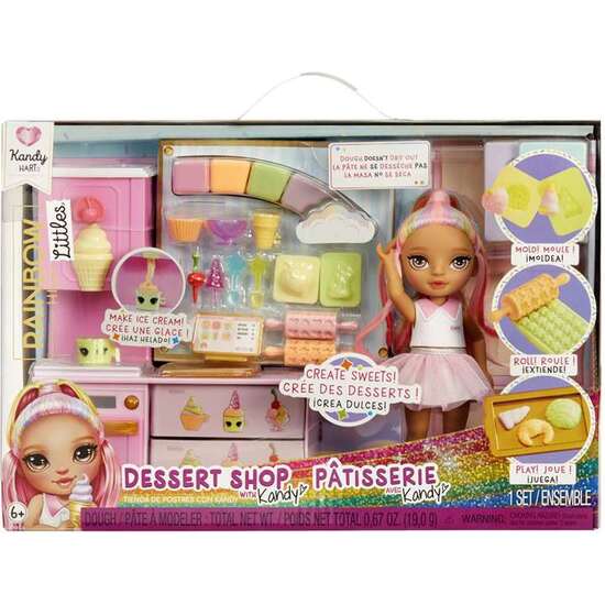 SET DE JUEGO RAINBOW HIGH LITTLE DESSERT. TIENDA DE DULCES CON KIT DE PASTELERIA CON UNA MUÑECA EXCLUSIVA 20,3X29,20X13,46 CM image 0