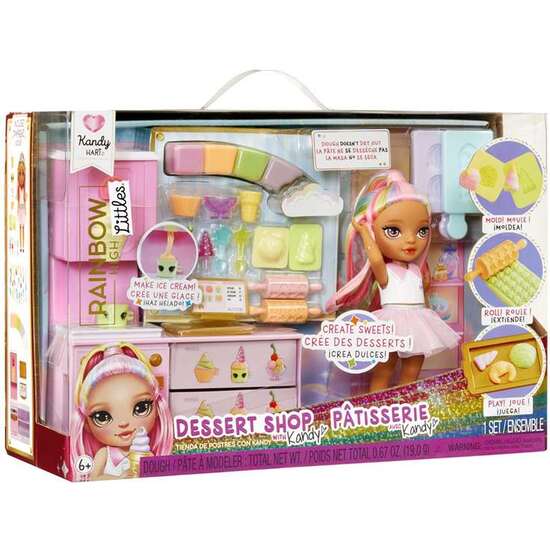 SET DE JUEGO RAINBOW HIGH LITTLE DESSERT. TIENDA DE DULCES CON KIT DE PASTELERIA CON UNA MUÑECA EXCLUSIVA 20,3X29,20X13,46 CM image 2