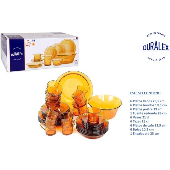 VAJILLA 44 PCS AMBAR LYS image 0