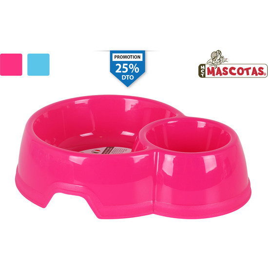 DOUBLE FOOD BOWL LISO 750ML MCT MASCOTAS image 0