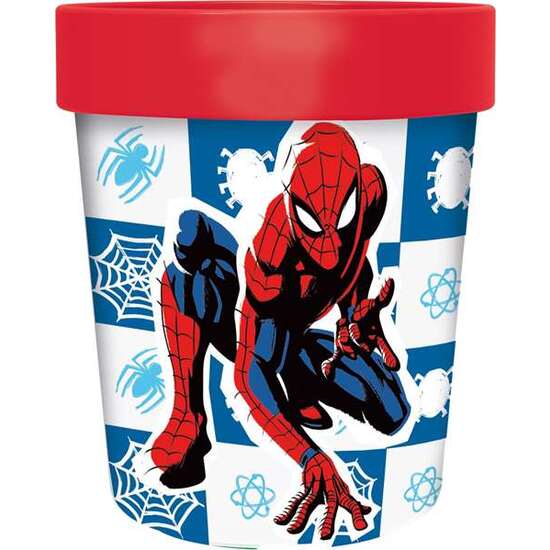 STOR VASO ANTIDESLIZANTE PREMIUM BICOLOR 260 ML. SPIDERMAN MIDNIGHT FLYER image 0