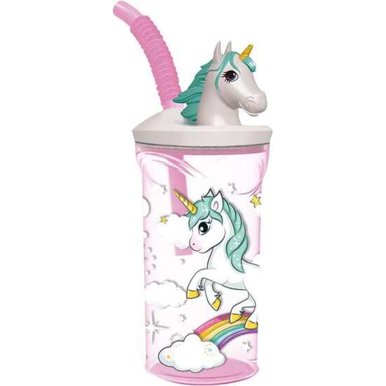 STOR VASO FIGURITA 3D 360 ML UNICORN RAINBOW image 0