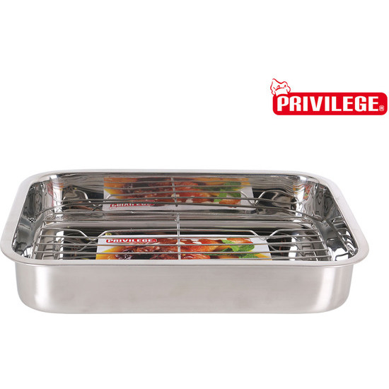 TRAY RECT. DEEP W/GRILL 35CM image 0